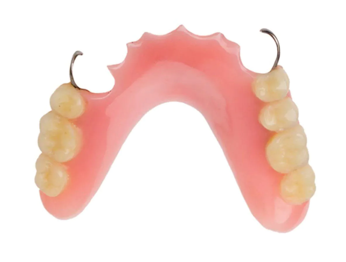 photo of partial acrylic denture